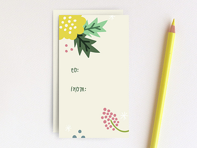 Gift Tags design florals gift tags illustration