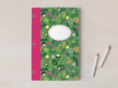 Notebook design design floral pattern florals illustration leaves nature notebook design patterns