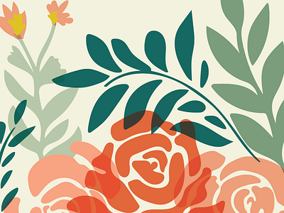 Illustration inspired by watercolor workshop design floral flowers illustration leaves nature