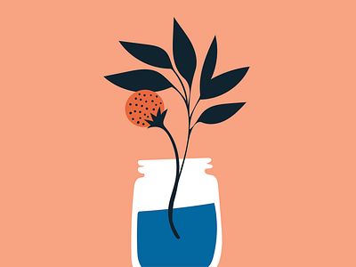 Mason Jar design floral graphic illustration leaves nature
