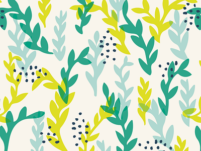 Springtime pattern design graphic illustration leaves pattern print