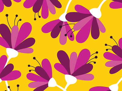 Colors of spring design floral flowers graphic illustration pattern print surface design