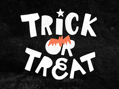 Trick Or Treat bat design halloween hand lettering illustration lettering surface design trick or treat