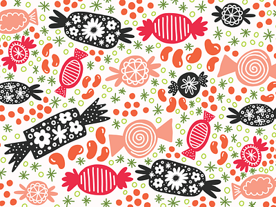 Candy pattern for Day 9/100 greeting card