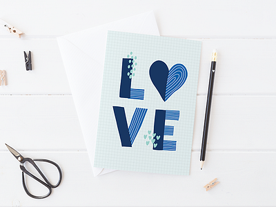 29/100: Love card cards design greeting card hand lettering illustration lettering love valentines valentines day