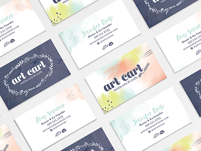 Art Cart business card designs art brand brand design brand identity brand stationery branding business cards identity logo logo design