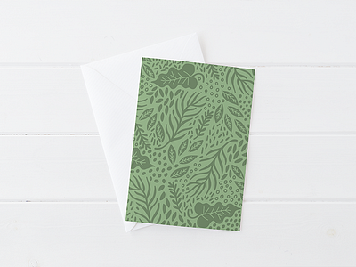 Day 44/100: Jungle pattern card card design floral pattern greeting card illustration leaves pattern pattern design stationery