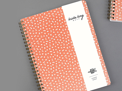 Krista King Math | Patterned notebook brand collateral brand design brand pattern branding design math pattern pattern design