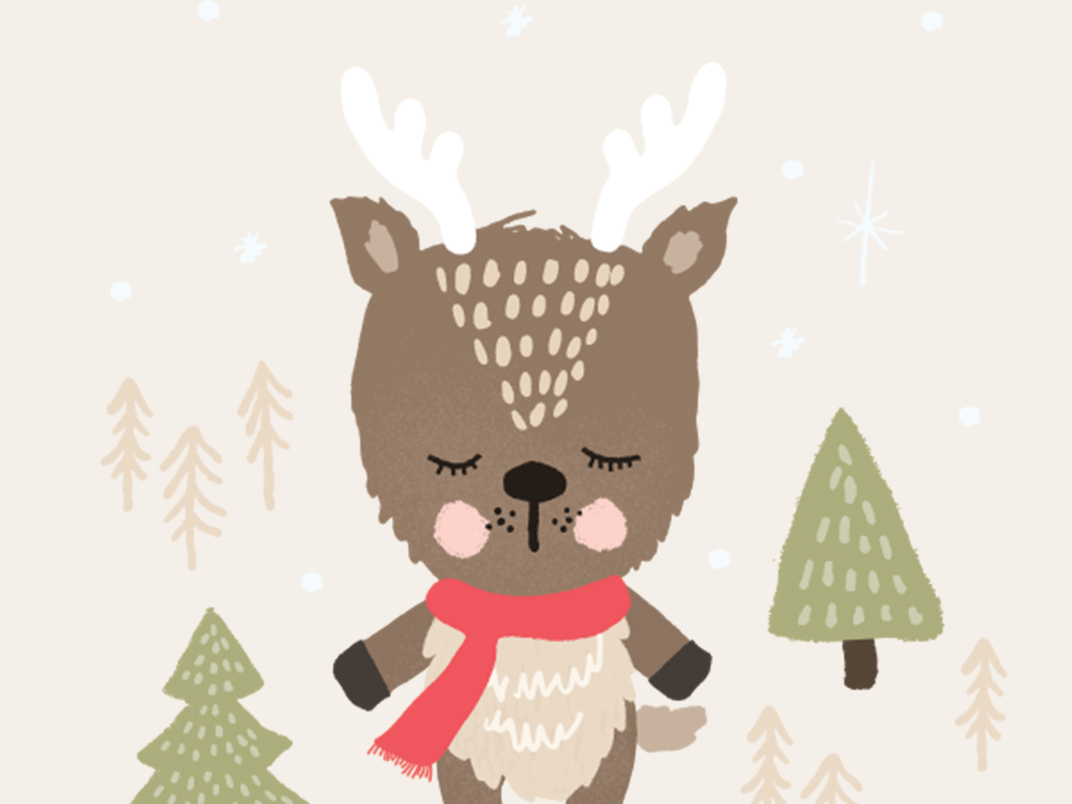 Holiday reindeer character by Jen Pace Duran on Dribbble