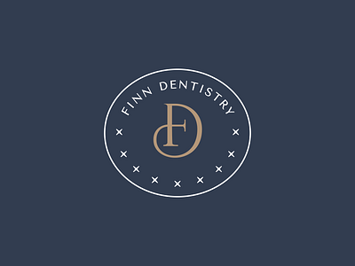 Finn Dentistry brand design badge badge design badge logo brand design branding dental logo dentist design logo logo design