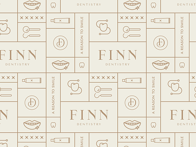 Finn Dentistry brand design | brand pattern