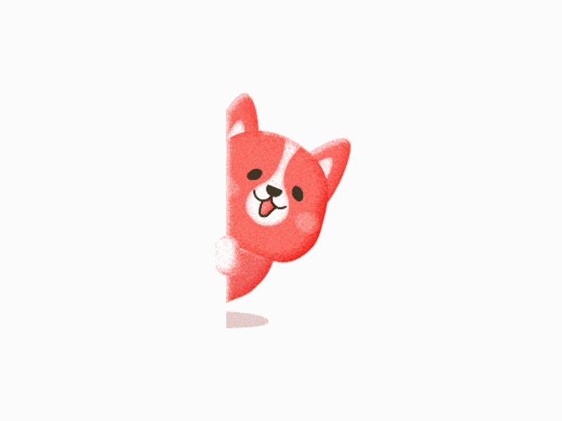 Corgi in Red ae animals animation corgi corgis design dog gif hello illustration lovely motion sticker sticker design stickers