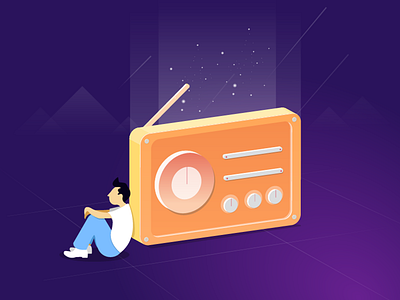 Radio illustration radio