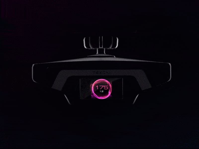 Tereye Head Up Display Product UI animation car gif