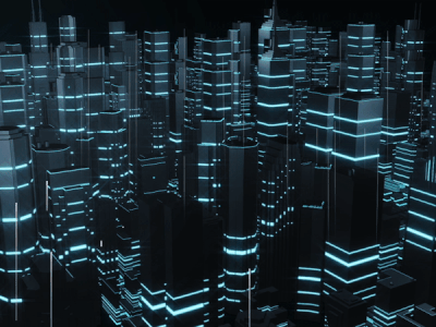 3D City 3d ae animation c4d city data gif