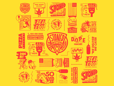 Spot Illustrations for Pizza Restaurant branding food illustration logo packaging restaurant