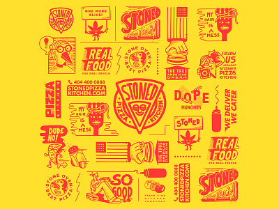 Spot Illustrations for Pizza Restaurant