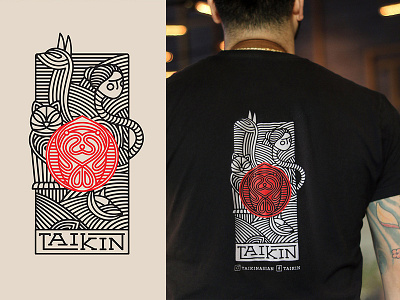 Taikin Restaurant asian branding design florida illustration logo mor8 restaurant t shirt