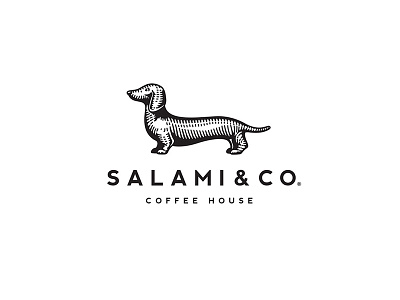 Salami & Co branding coffee dog illustration logo mor8