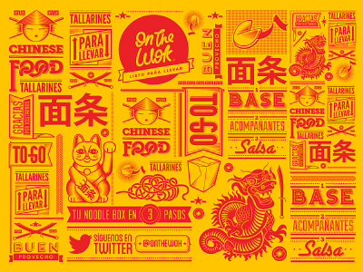 On the Wok asian branding design food illustration mor8 restaurant