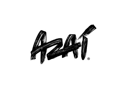 Azaí branding food handmade lettering logo mor8