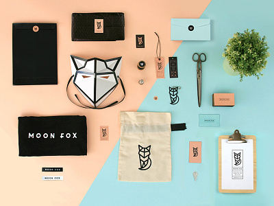 Moon Fox branding design fashion fox logo moon mor8