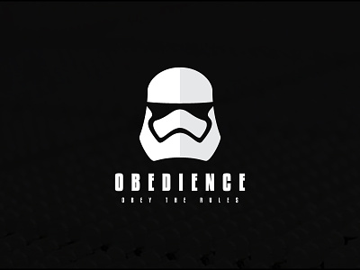 Obedience icon logo mark minimalist obedience obey star wars stormtrooper