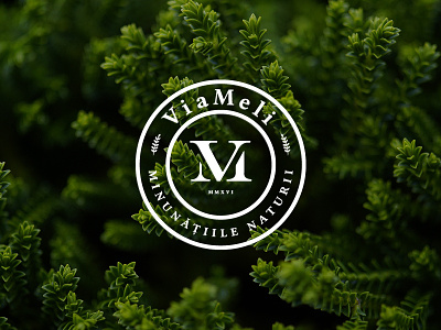 ViaMeli bio cosmetics logo nature stamp