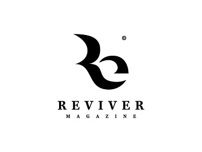 Reviver logo magazine minimalist negative space re