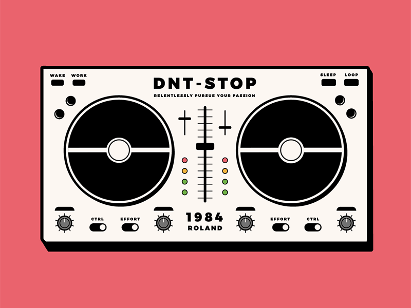 DNT-STOP animation deck dj gif mixer