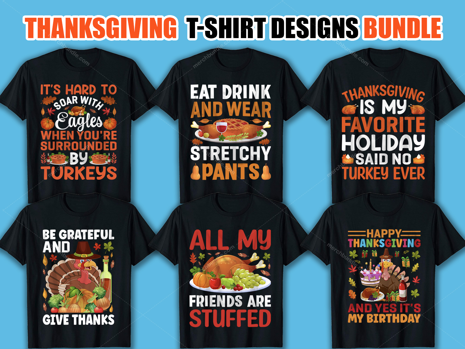 Thanksgiving T-Shirt Designs Bundle by Shahed Khan on Dribbble