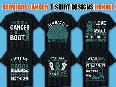 Cervical Cancer T-Shirt Design Bundle.