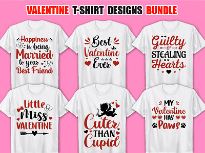 New Valentine T Shirt Designs Bundle.