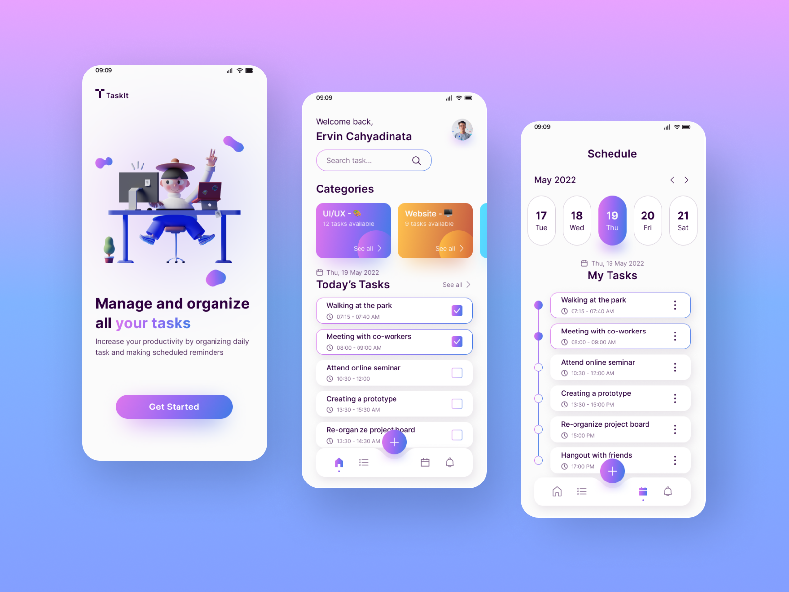 TaskIt - To-Do List App by Ervin Cahyadinata on Dribbble