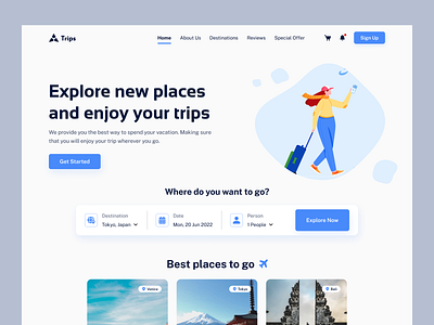 Trips - Travel Agency Landing Page