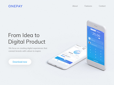 Onepay Lading Page app landing page mobile onepay