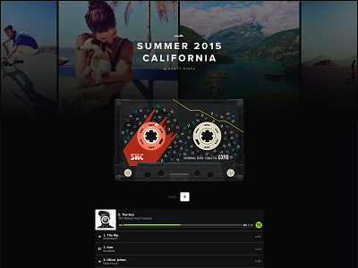 Spotify Retro Goodness black dark home homepage landing responsive spotify tape ui ux website