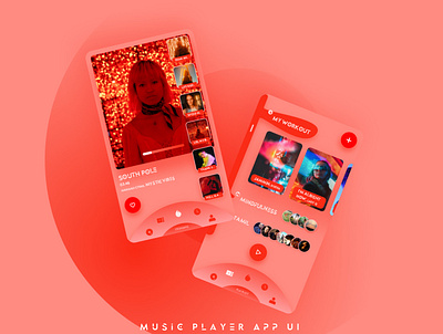 Music Player UI app design figma figma uiux music pink player ui uiux ux