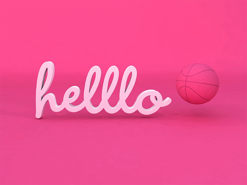 Helllo! 3d c4d cinema 4d debut dribbble hello