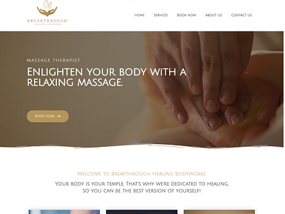 Spa and Massage center website