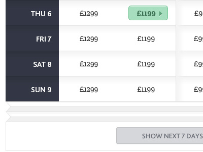 Pricing Table accordion pricing table