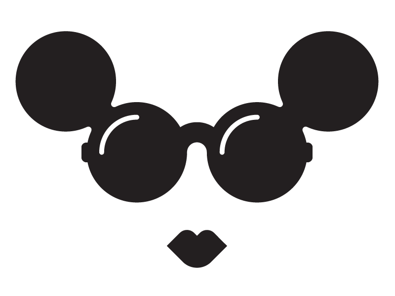 Mickey mouse glasses.