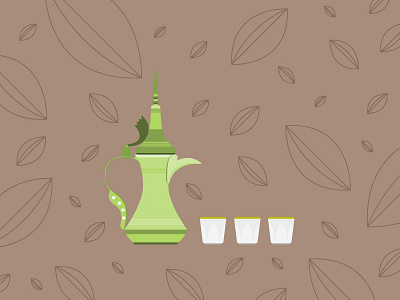 #DailyVector Arabic Coffee arab arabic coffee daily vector illustration personal saudi arabia vector