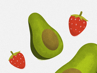 #DailyVector Strawberry and Avocados dailyvector fruits healthy illustration produce