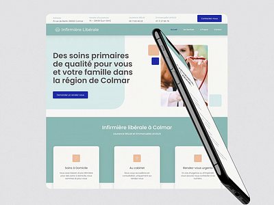 Agency Novadigital - New website 3d animation graphic design mock up nurse website