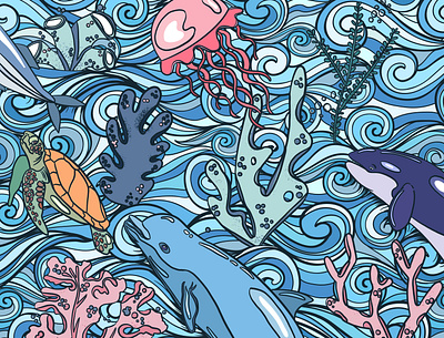 deep sea drawings illustration painting procreate