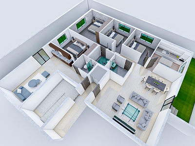 Apartment 3D floor plan