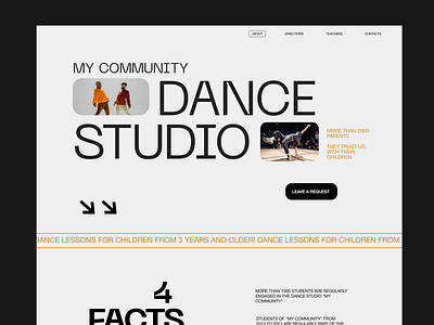 Dance studio animation design graphic design motion graphics typography ui