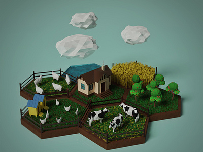 Low poly farm