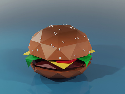 Low poly hamburger 🍔